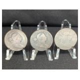 (3) LARGE CENT 1803,05,38