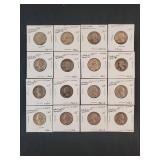 (16) SILVER WASHINGTON QUARTERS -$4 FACE