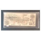 1852 $5 BILL - THE COCHITUATE BANK , MASSACHUETTS