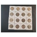 (16) CLAD KENNEDY HALF DOLLARS