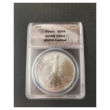 1994 SILVER EAGLE DOLLAR ANACS MS-69