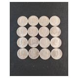 (16) KENNEDY HALF DOLLARS