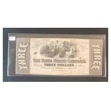 1863 STATE OF NORTH CAROLINA $3 NOTE