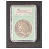 1990-P EISENHOWER $1 COMMEMORATIVE IN SLAB