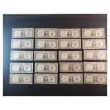 (20) SILVER CERTIFICATE BILLS
