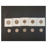 (10) NICKELS (SHIELD, BARBER, JEFFERSON)