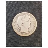1911-D BARBER HALF DOLLAR