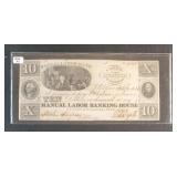 $10 MANUAL LABOR BANK OF PHILADELPHIA - 1836