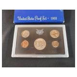 1968 US PROOF SET W/ 40% SILVER KENNEDY HALF