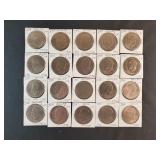 (20) EISENHOWER DOLLARS