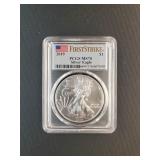 2019 SILVER EAGLE DOLLAR - FIRST STRIKE MS70