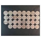 (31) CLAD KENNEDY HALF DOLLARS