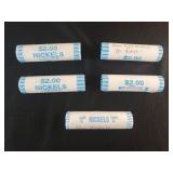 $10 IN NEW FRONTIER NICKELS IN ROLLS