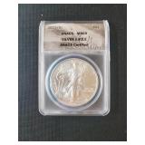 2011 - S SILVER EAGLE DOLLAR ANACS MS69