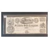 FRANKLIN SOLK COMPANY 1836 $2 NOTE