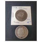 (2) COLUMBIAN HALF DOLLARS - 1893