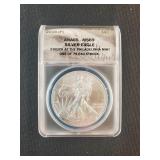 2015 - P  SILVER EAGLE DOLLAR ANACS MS 69