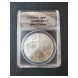 2007 SILVER EAGLE DOLLAR ANACS MS69