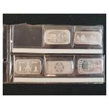 (6)  1 OZ SILVER BARS