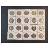 (20) 40% KENNEDY HALF DOLLARS