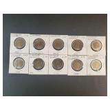 (10) CANADIAN TWO DOLLAR COINS