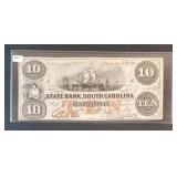 $10 STATE BANK OF SOUTH CAROLINA - 1860