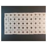 (50) MERCURY DIMES IN FLIPS