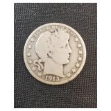 1913 BARBER HALF DOLLAR