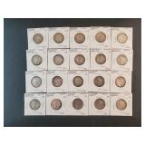 (20) SILVER CANADIAN QUARTERS