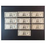 (10) SILVER CERTIFICATES