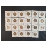 (22) SILVER WASHINGTON QUARTERS $5.50 FACE