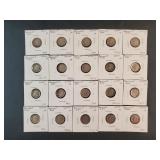 (20) SILVER ROOSEVELT DIMES IN FLIPS