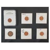(6) LINCOLN CENTS: 1942, 1948, 1951-D, 1964,