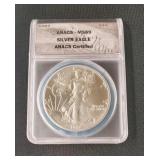 1989 SILVER EAGLE DOLLAR ANACS - MS69