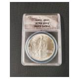1987 SILVER EAGLE DOLLAR ANACS - MS69