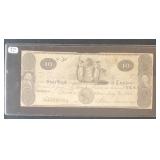 1822 STATE BANK AT TRENTON $10 BILL