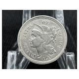 1873 NICKEL THREE CENT PIECE - (OPEN 3)