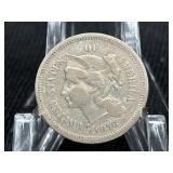 1876 NICKEL THREE CENT PIECE