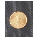 1999 $5 GOLD EAGLE COIN - 1/10 OZ GOLD