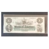 BANK OF RHODE ISLAND $1 NOTE BANK OF AMERICA