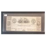 1836 $ 3 NOTE - BUFFALO NEW YORK