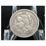1871 NICKEL THREE CENT PIECE