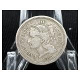 1870 NICKEL THREE CENT PIECE