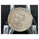 1869 NICKEL THREE CENT PIECE