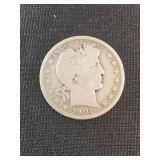 1901-S BARBER HALF DOLLAR