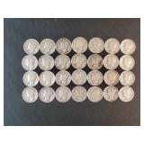 (28) MERCURY DIMES