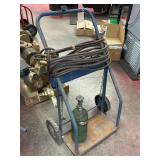 TORCH CART, OXYGEN TANK, REGULATORS, TORCH
