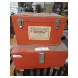 (2) WOOD CARRYING CRATES