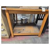 WOOD WORKTABLE, 40"X40"X35"