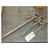 (3) PIPE WRENCHES